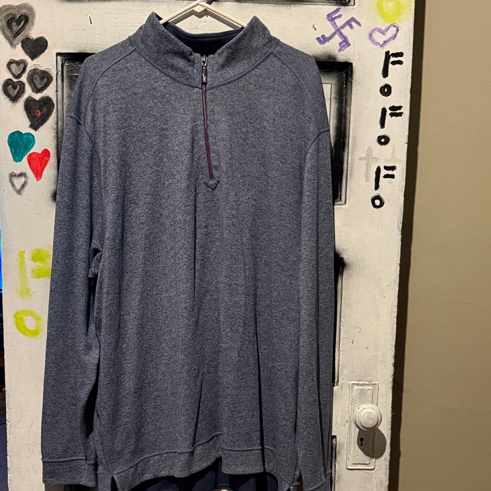 Tommy Bahama Men's Charcoal Zip-Up Sweater